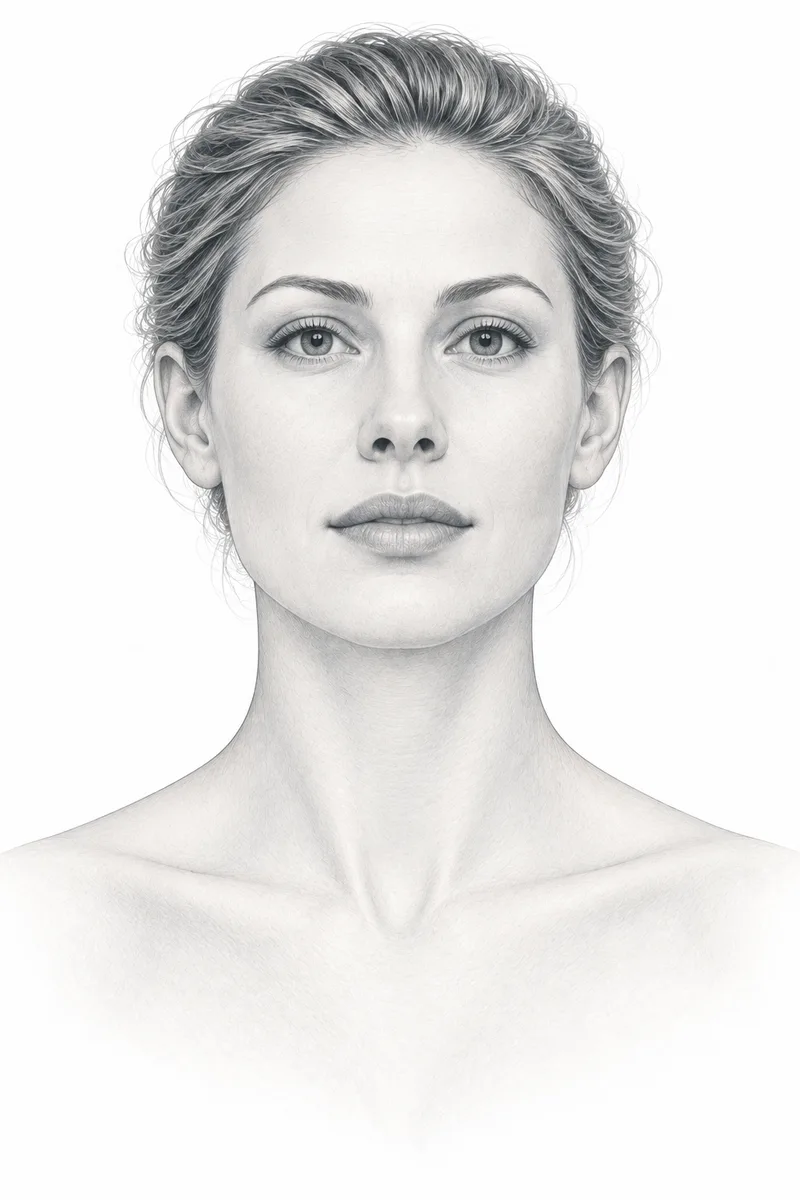 Anatomical illustration showing the location of face